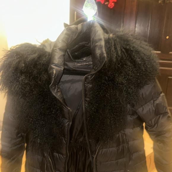 Dawn Levy Milly Black Fur Trim Puffer Coat - Picture 7 of 9